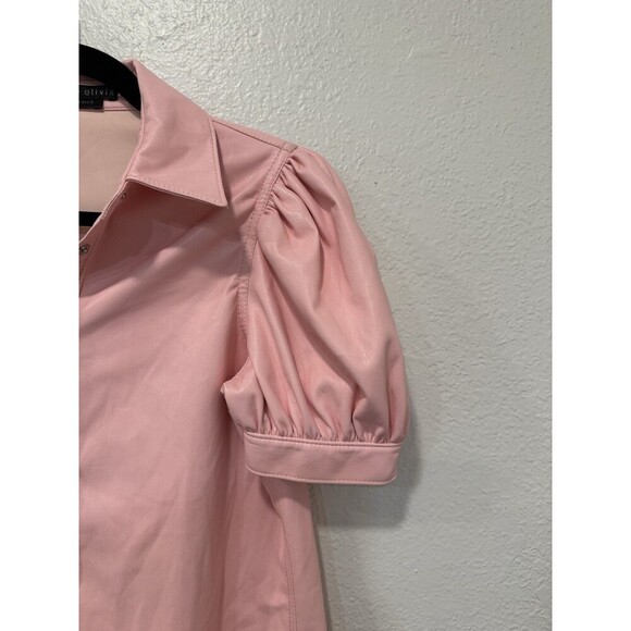 Alice + Olivia Jenn Faux Leather Mini Dress Sz Xs - Picture 6 of 8